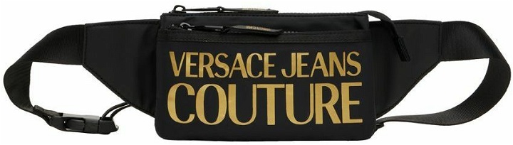 Photo: Versace Jeans Couture Black Logo Belt Bag