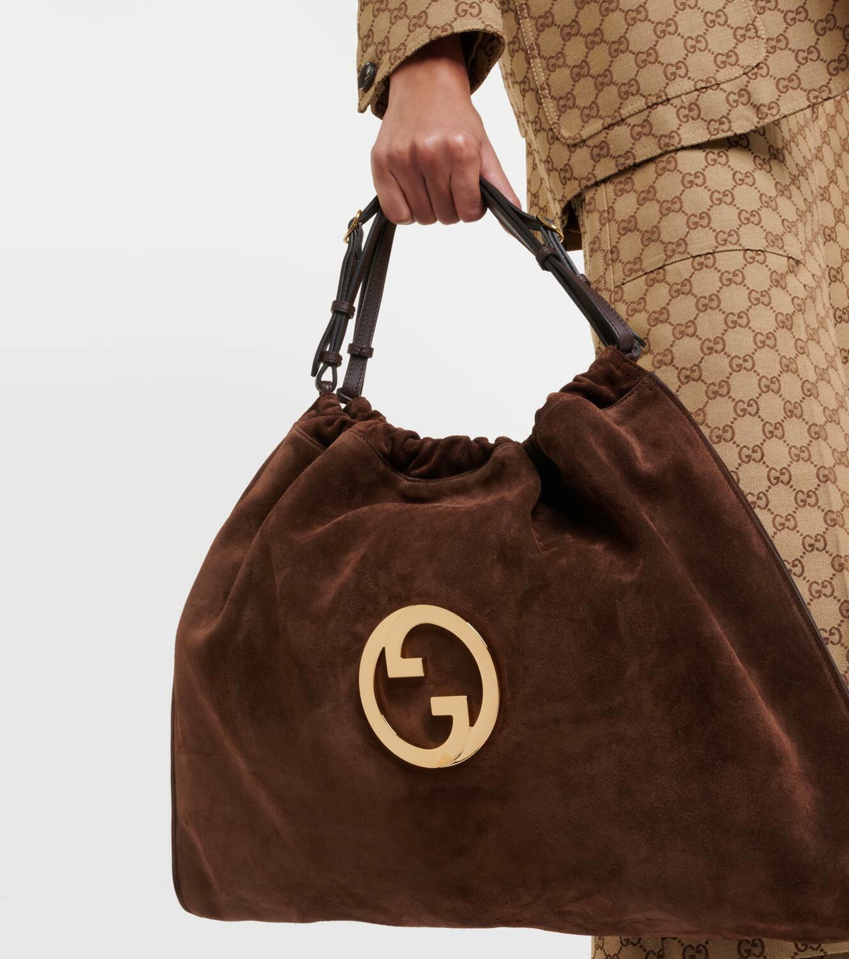 Gucci Gucci Blondie Large suede tote bag