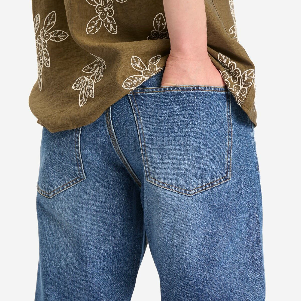 Foret Men's Heath Jeans in Washed Mid Blue