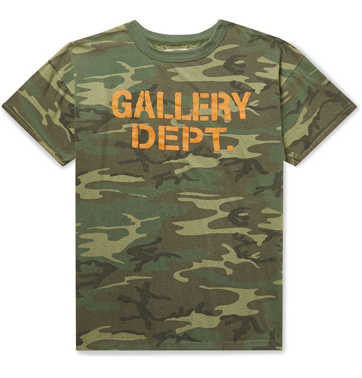 Photo: Gallery Dept. - Camouflage-Print Cotton-Jersey T-Shirt - Green