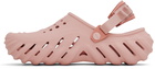 Crocs Pink Echo Clogs