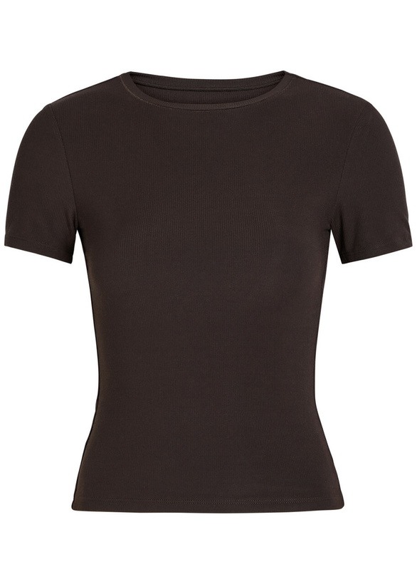 Photo: Tala 365 Ribbed Stretch-modal T-shirt Brown