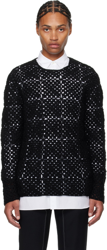 Photo: Black Comme des Garçons Black Crochet Sweater