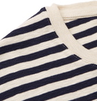 Folk - Striped Slub Cotton-Jersey T-Shirt - Men - Blue