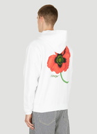 Poppy Zip Up Hooded Sweatshirt in White