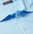 Loro Piana - Cotton-Piqué Polo Shirt - Sky blue