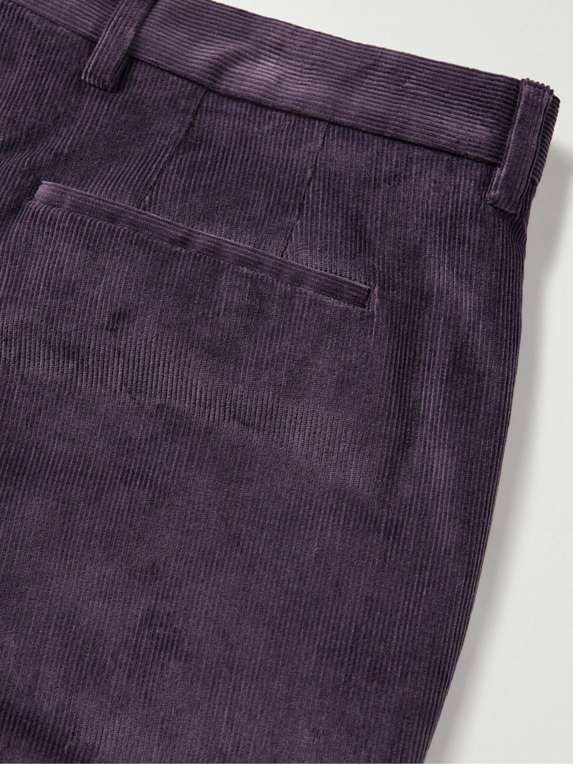 Paul Smith - Slim-Fit Stretch-Cotton Corduroy Suit Trousers - Purple