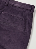 Paul Smith - Slim-Fit Stretch-Cotton Corduroy Suit Trousers - Purple