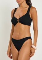 Hunza G Julia Gold-hoop Crinkle Bikini - Black - One Size
