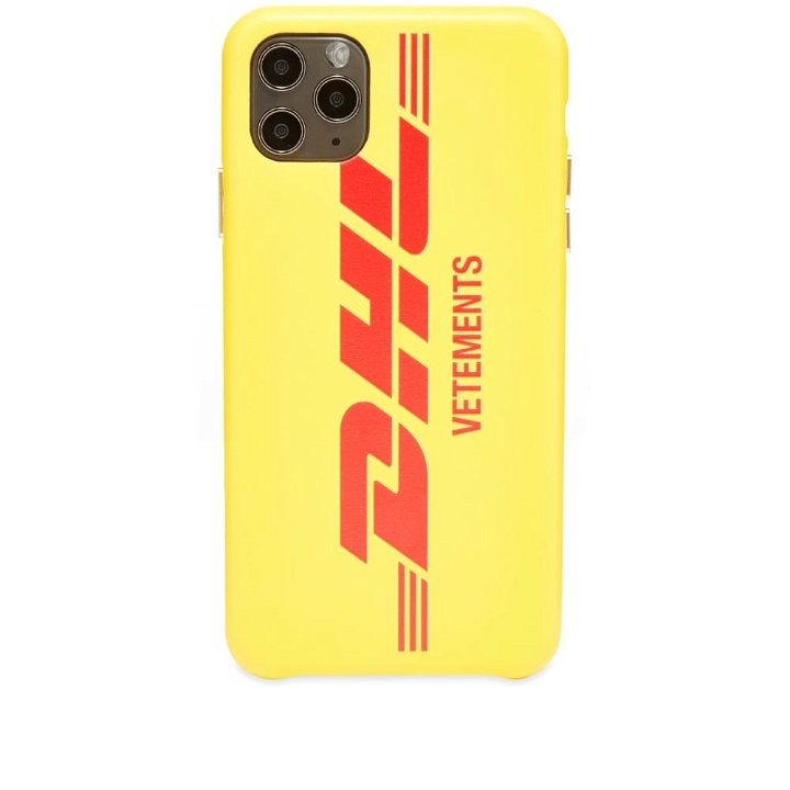 Photo: VETEMENTS DHL Logo iPhone 11 Pro Max Case
