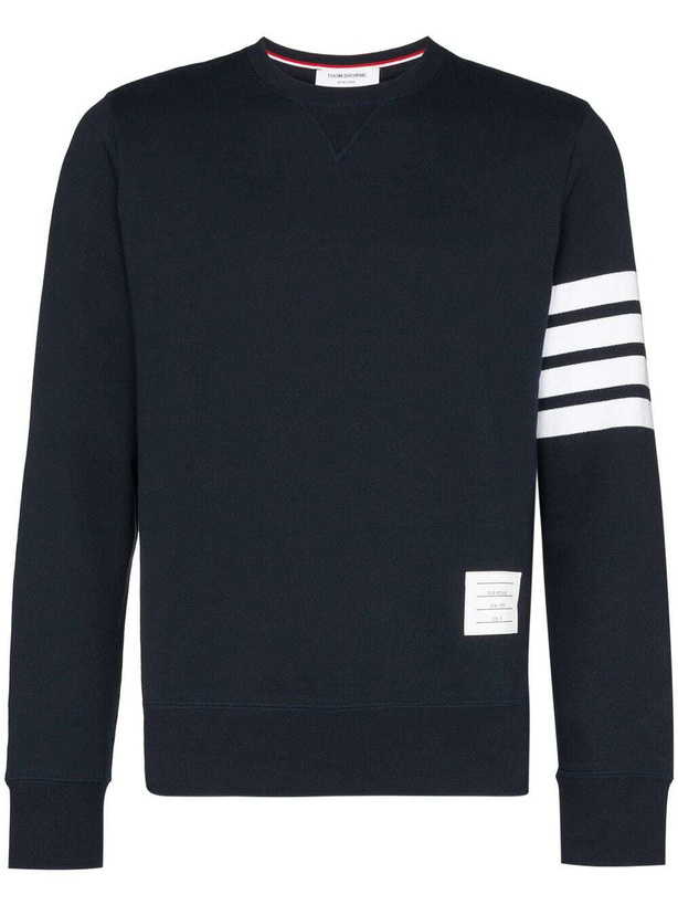 Photo: THOM BROWNE - 4-bar Cotton Crewneck Sweatshirt