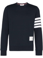 THOM BROWNE - 4-bar Cotton Crewneck Sweatshirt