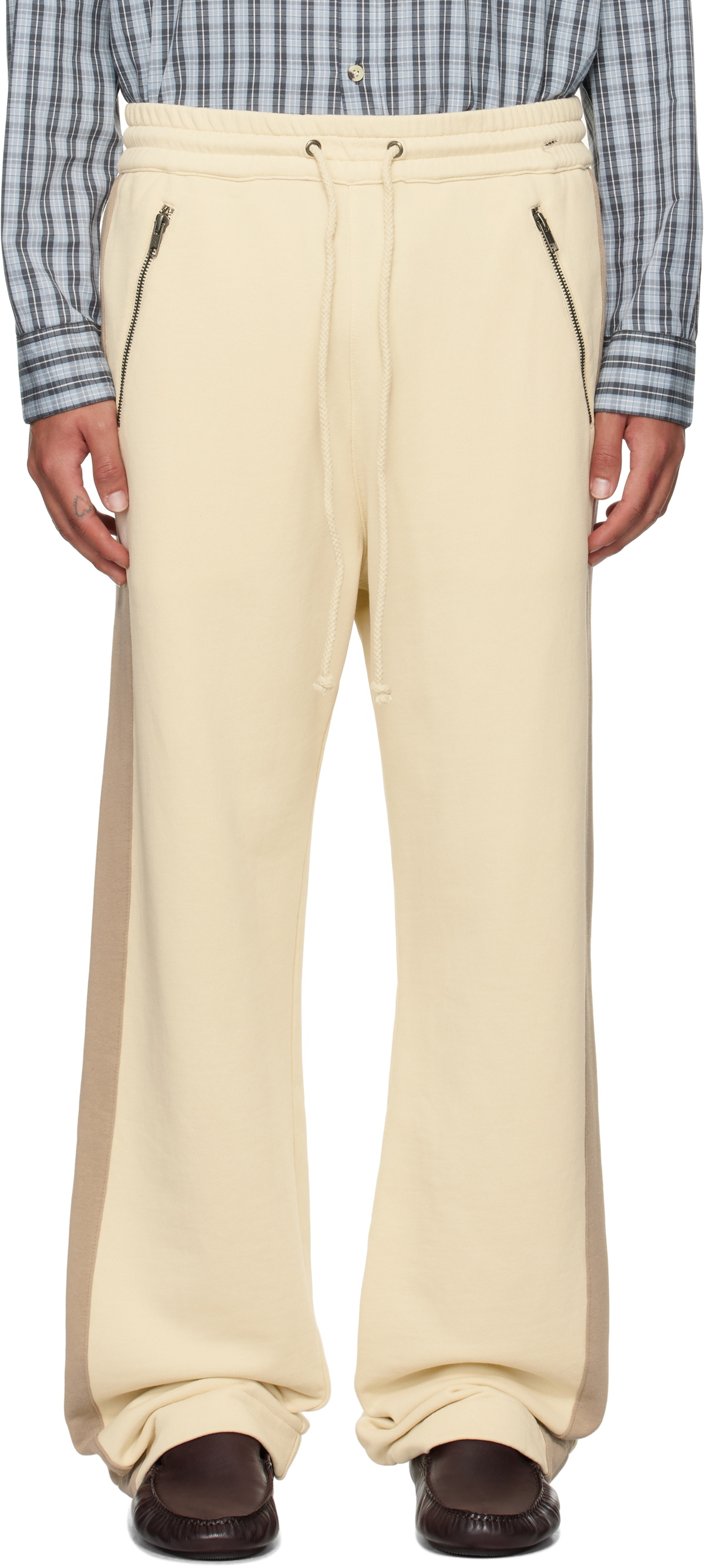 Gimaguas Beige Swan Track Pants Gimaguas