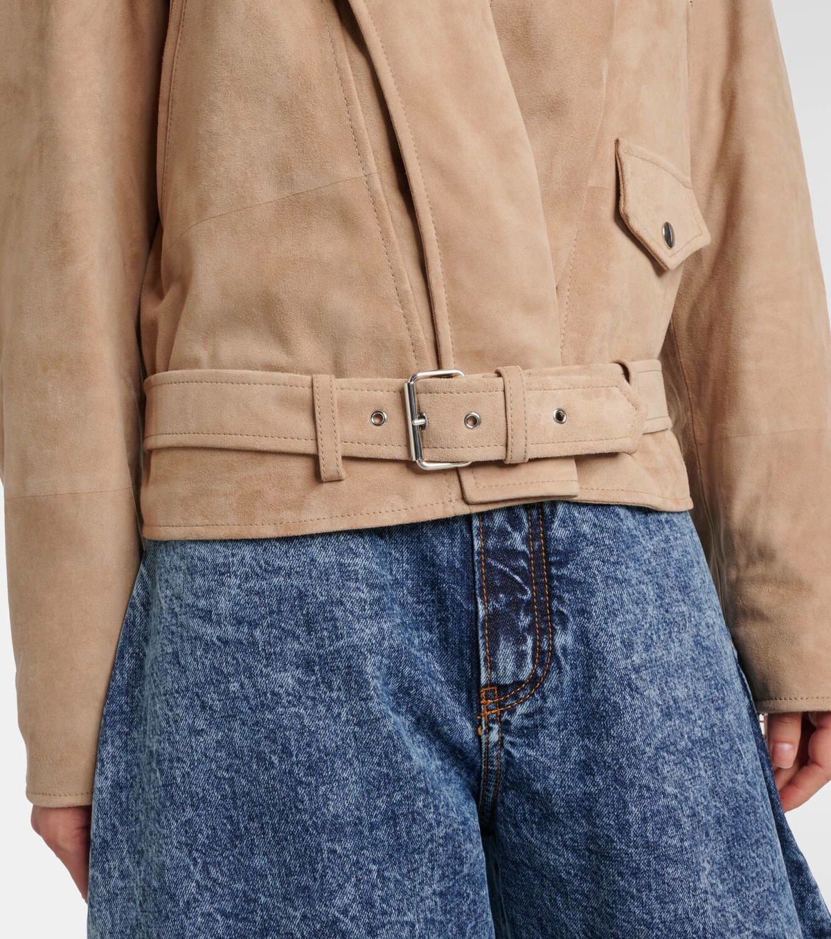 Alaïa Suede biker jacket