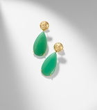 Octavia Elizabeth Imogen 18kt gold drop earrings with chrysoprase and diamonds