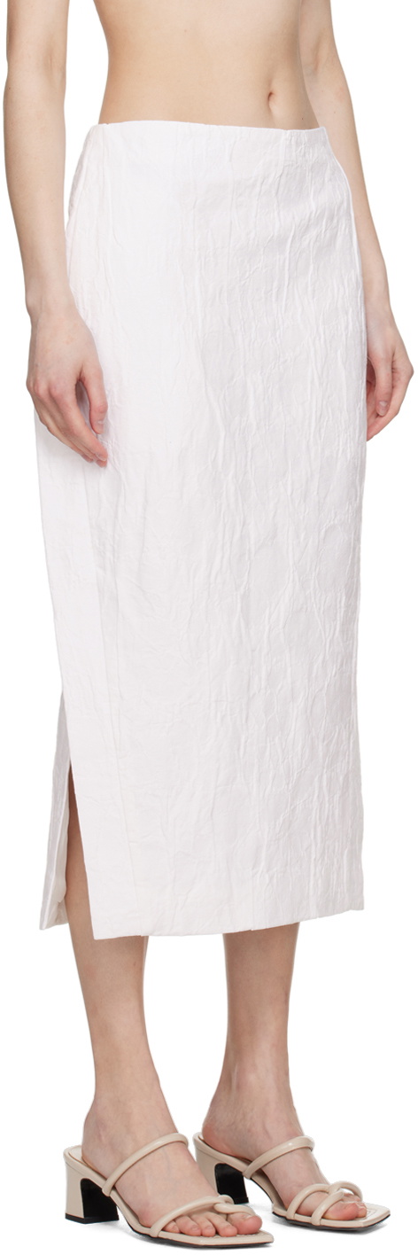 CO White Slit Midi Skirt