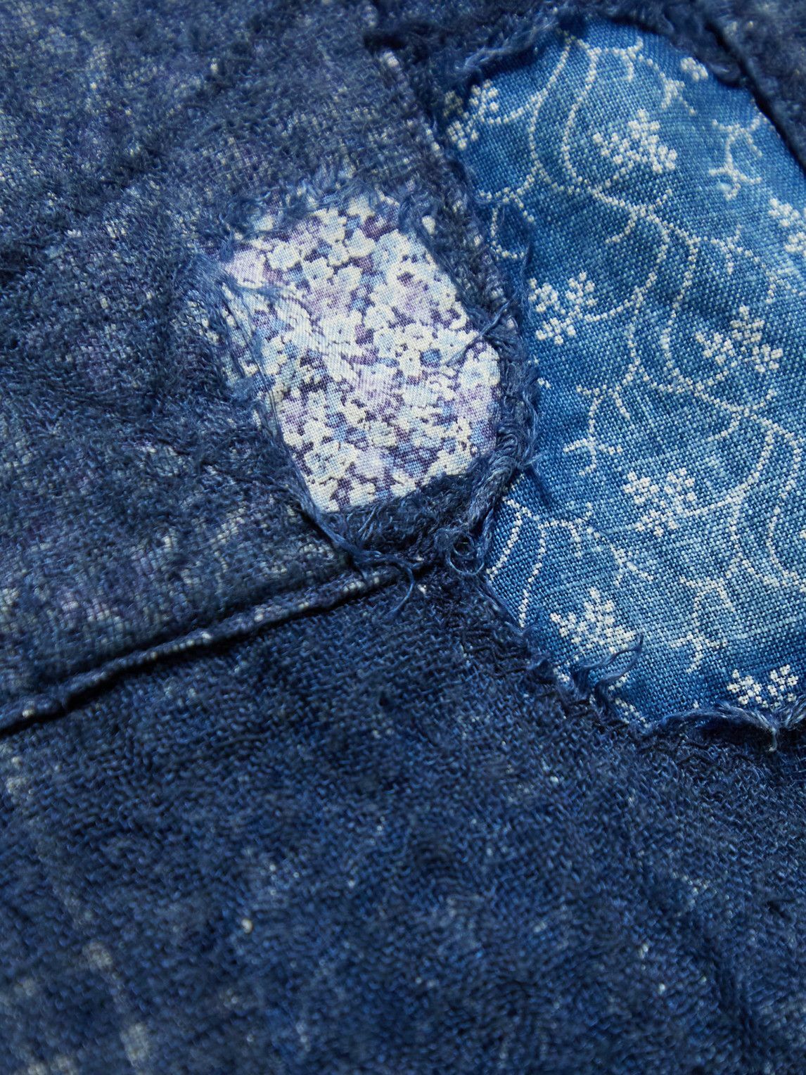 KAPITAL - Kaya Boro Distressed Patchwork Linen and Cotton