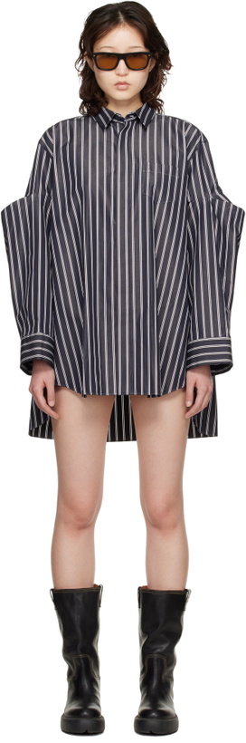 Photo: sacai Navy Poplin Shirt Minidress