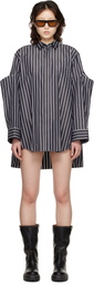 sacai Navy Poplin Shirt Minidress
