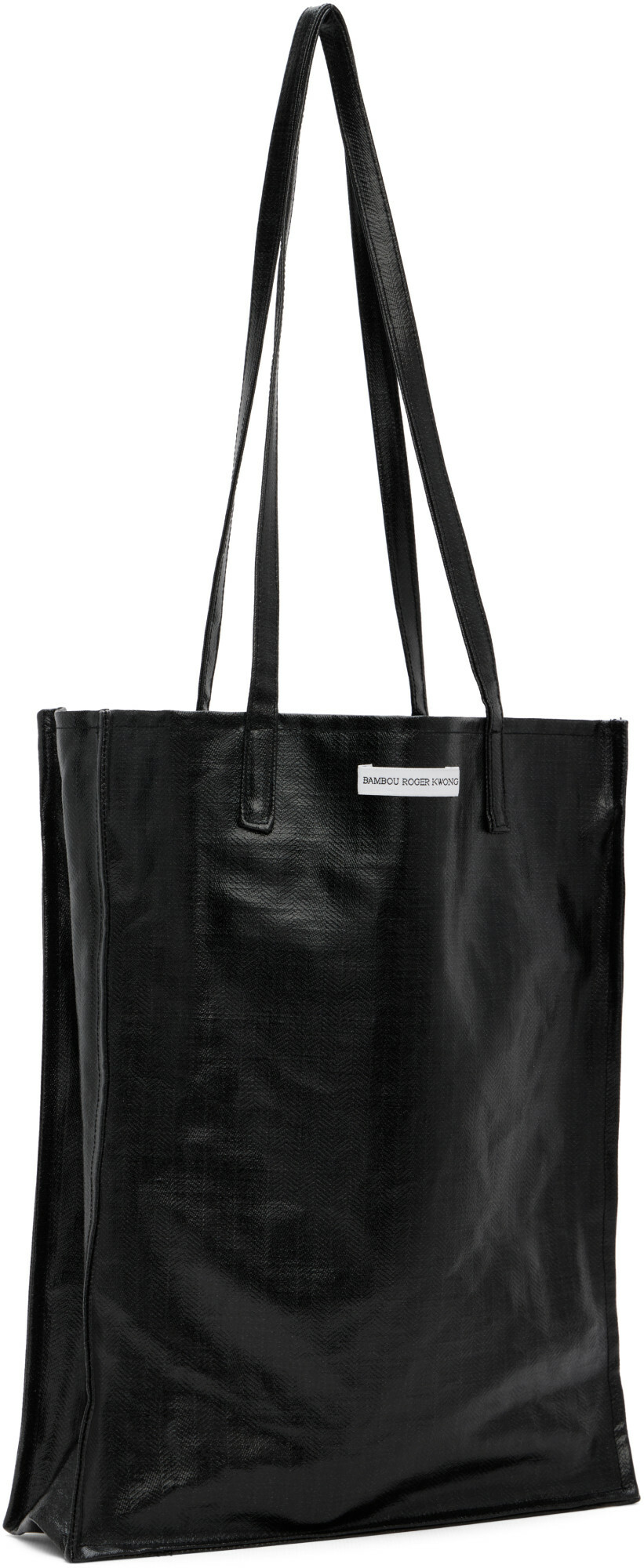 BAMBOU ROGER KWONG Black WR Bonded Herringbone Rectangle Bag