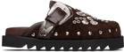 Toga Pulla SSENSE Exclusive Brown Buckle Mule Loafers