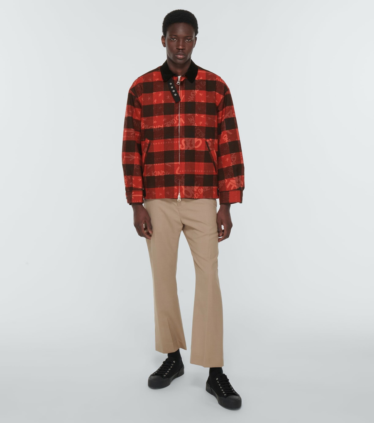 Sacai - x Eric Haze checked cotton blouson jacket Sacai