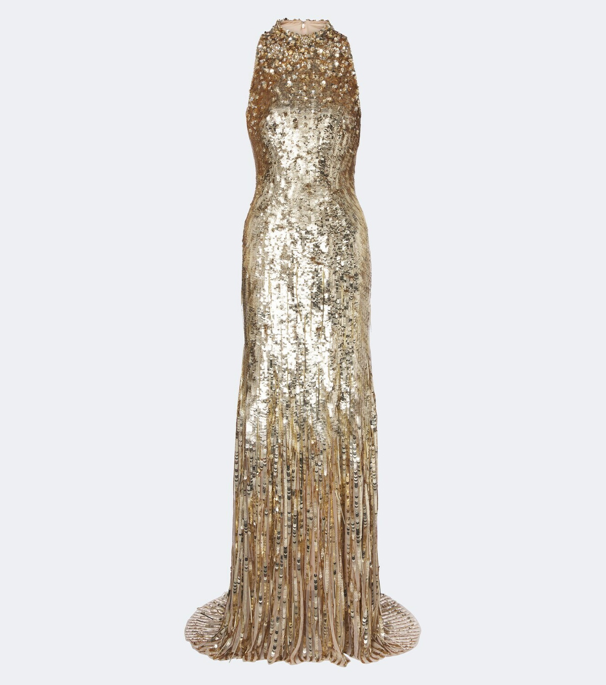 Jenny Packham Kimiko embellished halterneck gown
