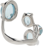Alan Crocetti SSENSE Exclusive Silver Topaz Droplet Ring