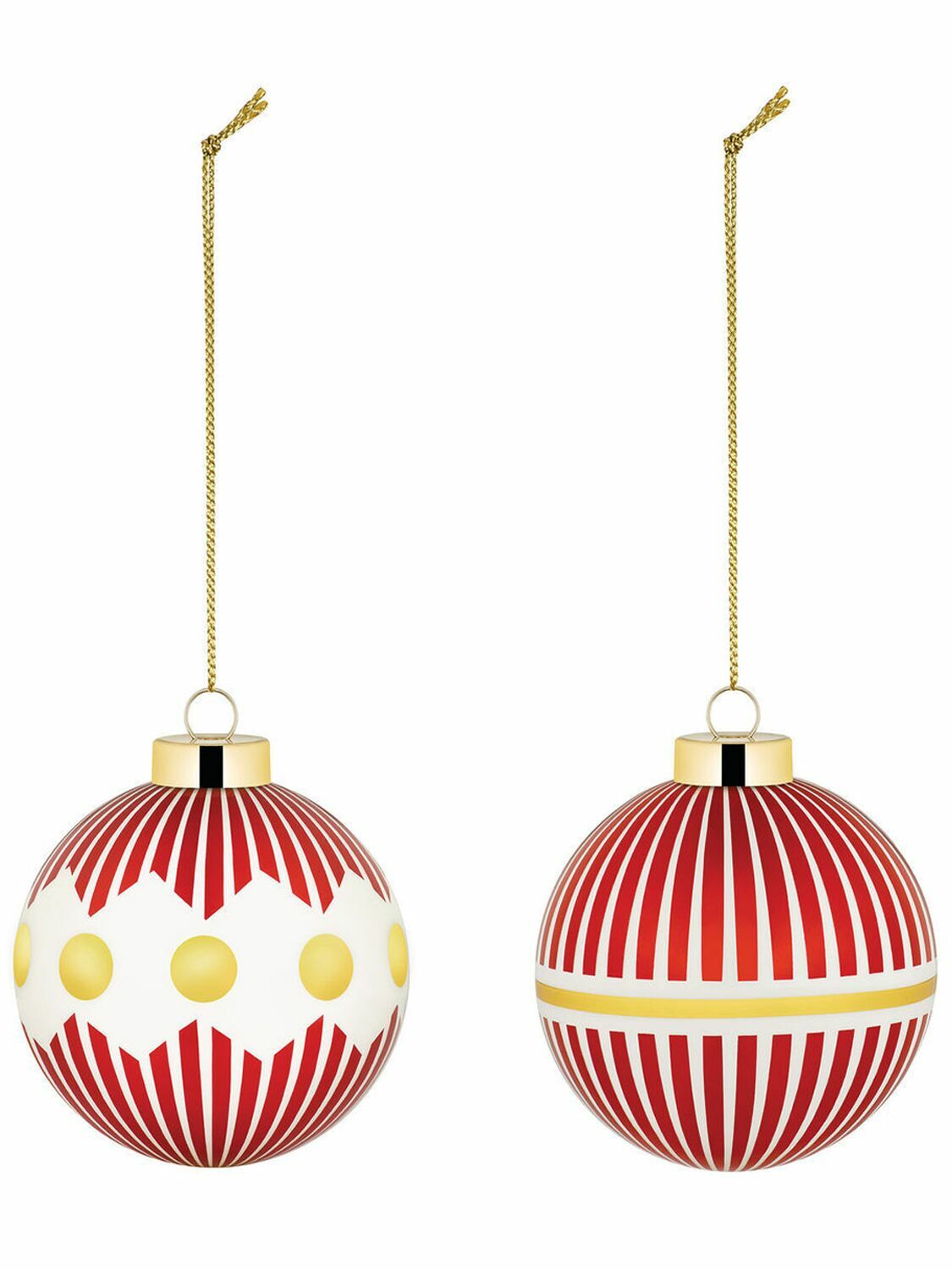 ALESSI Set Of 2 Delight Glass Ornaments