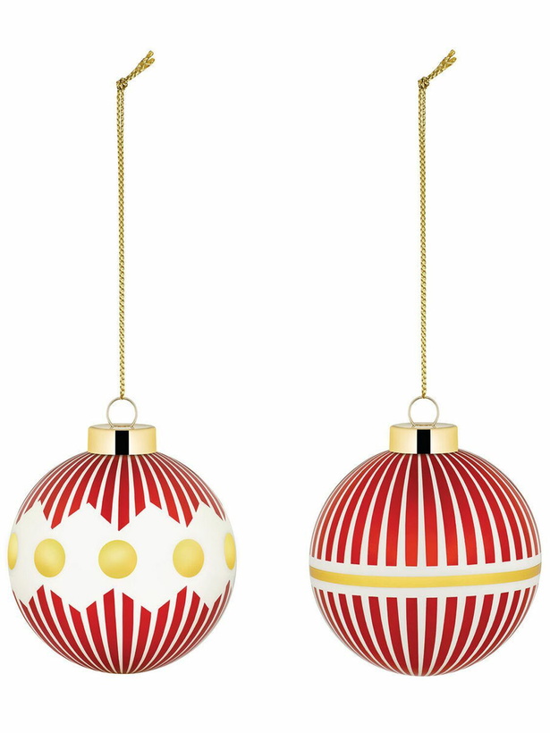 Photo: ALESSI Set Of 2 Delight Glass Ornaments