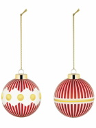 ALESSI Set Of 2 Delight Glass Ornaments