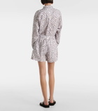 Heidi Klein Zebra-print linen shorts