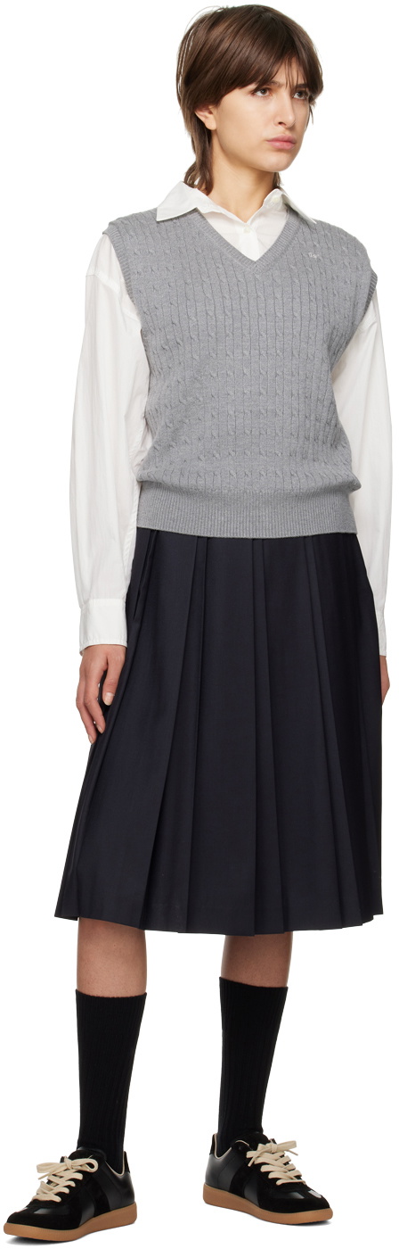 Dunst Gray V-Neck Vest