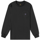 Needles Men's Logo Long Sleeve T-Shirt in Black