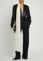 Armarium Rania Scarf-effect Wool and Silk-blend Jacket Black