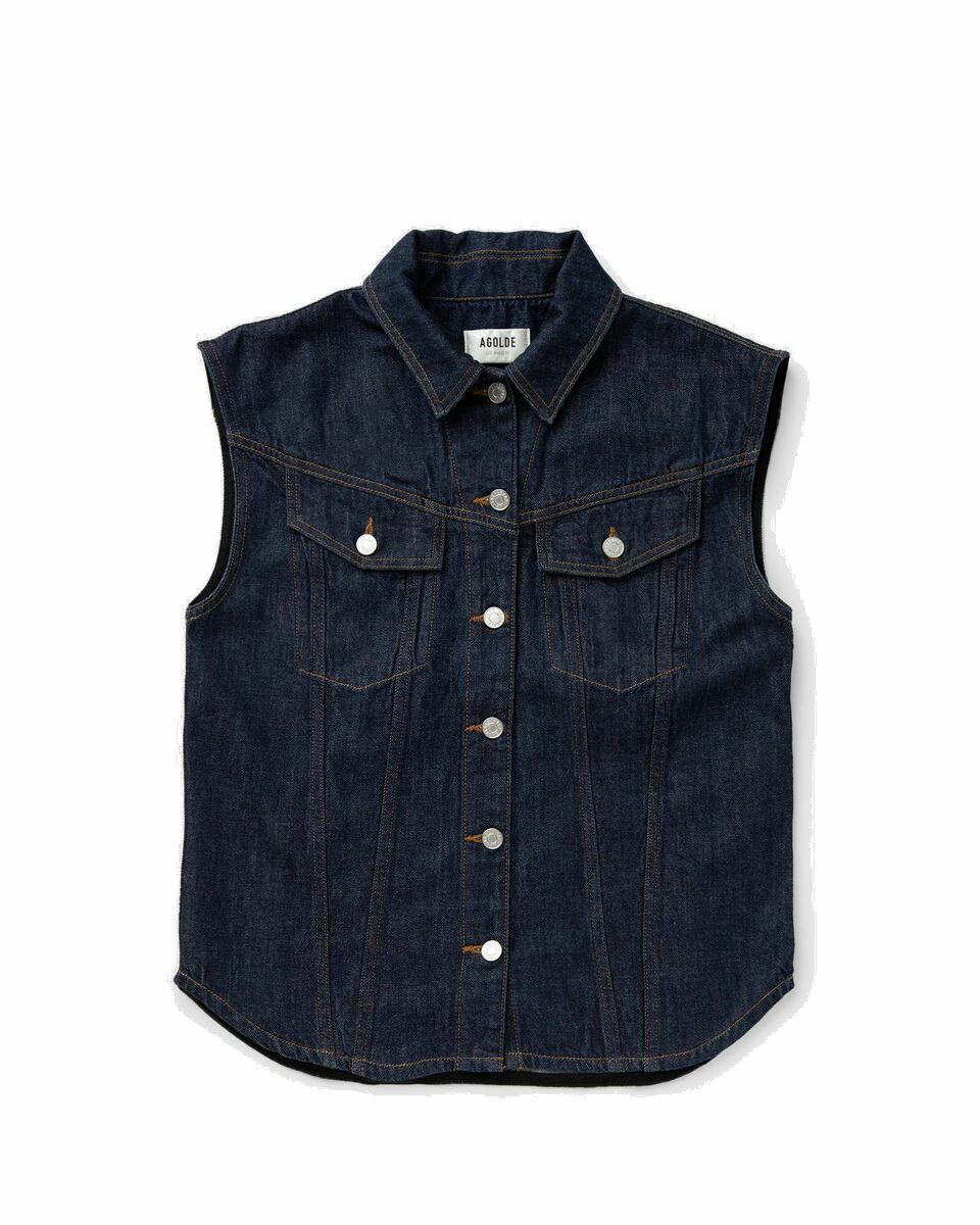 Photo: Agolde Evan Shirt In Pure Blue - Womens - Vests