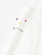 Pop Trading Company - Paul Smith Logo-Embroidered Printed Cotton-Jersey T-Shirt - White