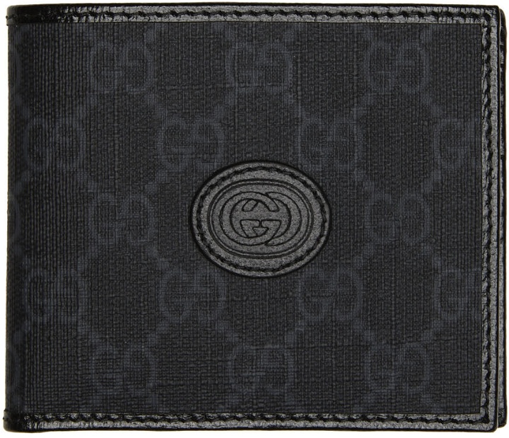 Photo: Gucci Black Retro Interlocking G Wallet