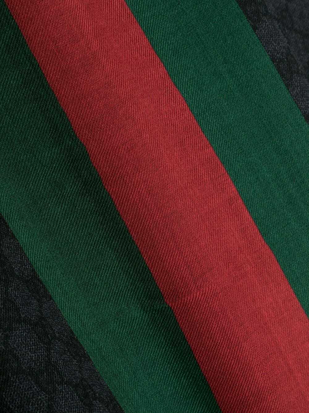 GUCCI - Gg And Web Motif Wool Scarf