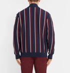 Polo Ralph Lauren - Shawl-Collar Embroidered Striped Cotton-Blend Jersey Cardigan - Men - Navy
