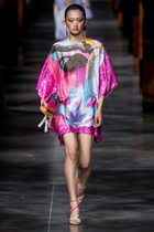 Fendi Printed silk-blend minidress