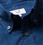 Dunhill - Button-Down Collar Cotton-Corduroy Shirt - Men - Blue