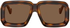 LOEWE Tortoiseshell Paula's Ibiza Dive In Mask Sunglasses