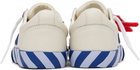 Off-White Kids Off-White & Blue Low Vulcanized Full Leather Sneakers
