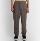 nanamica - Club Gingham Wool-Blend Hopsack Suit Trousers - Brown