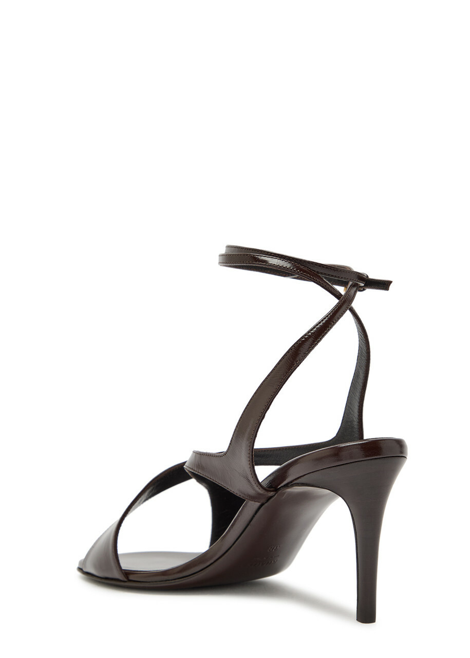 Khaite Liria 75 Leather Sandals Brown