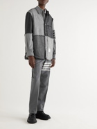 Thom Browne - Frayed Patchwork Shetland Wool Shirt Jacket - Gray