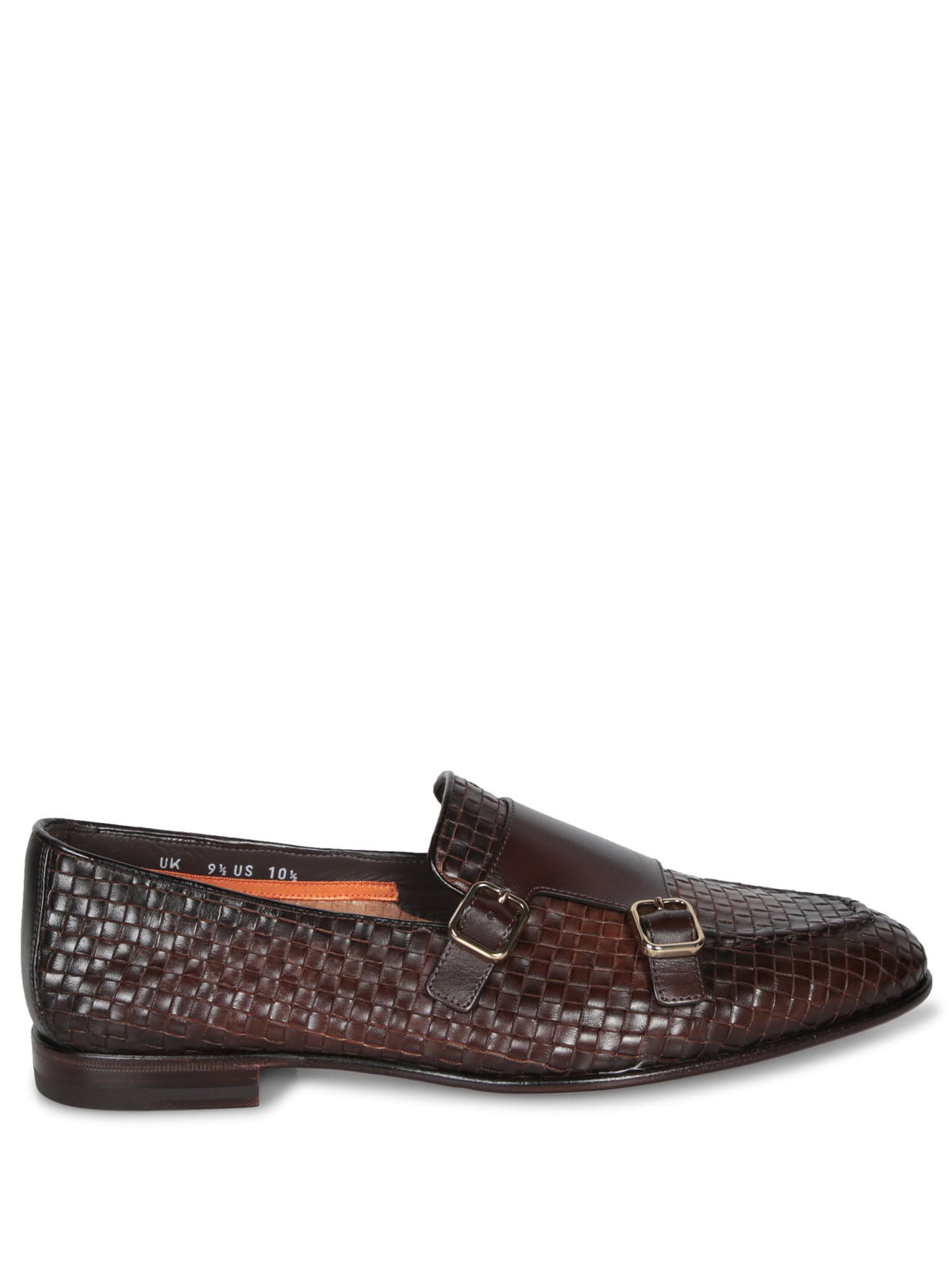 Santoni Dark Brown Woven Leather Loafer Santoni display picture 3