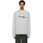 ADER error Grey T-914 Long Sleeve T-Shirt