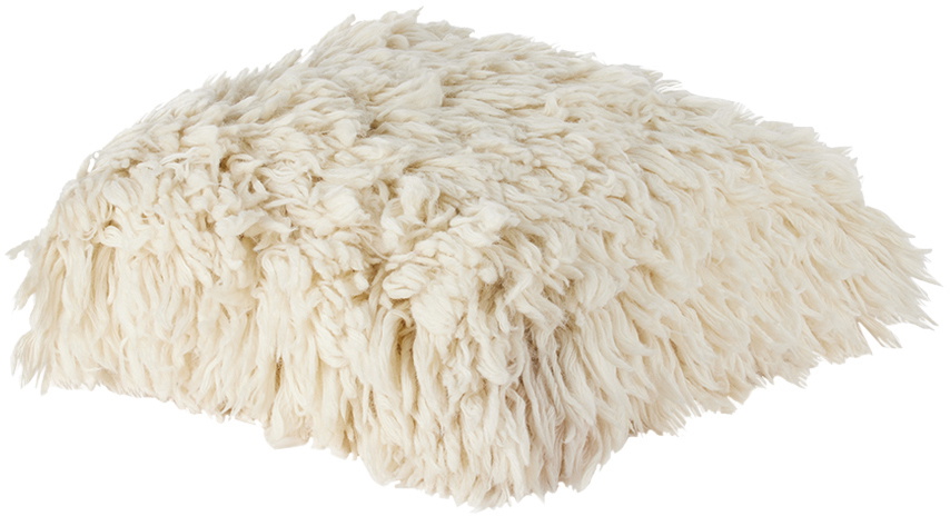 Mush Studios SSENSE Exclusive Off-White Shag Cushion
